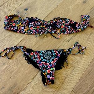 Luli Fama Designer Bathing Suit! Bandeau style!